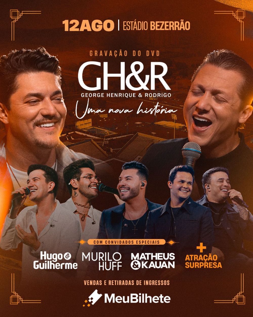 Em agosto tem gravação do novo DVD da dupla George Henrique & Rodrigo no Estádio Bezerrão