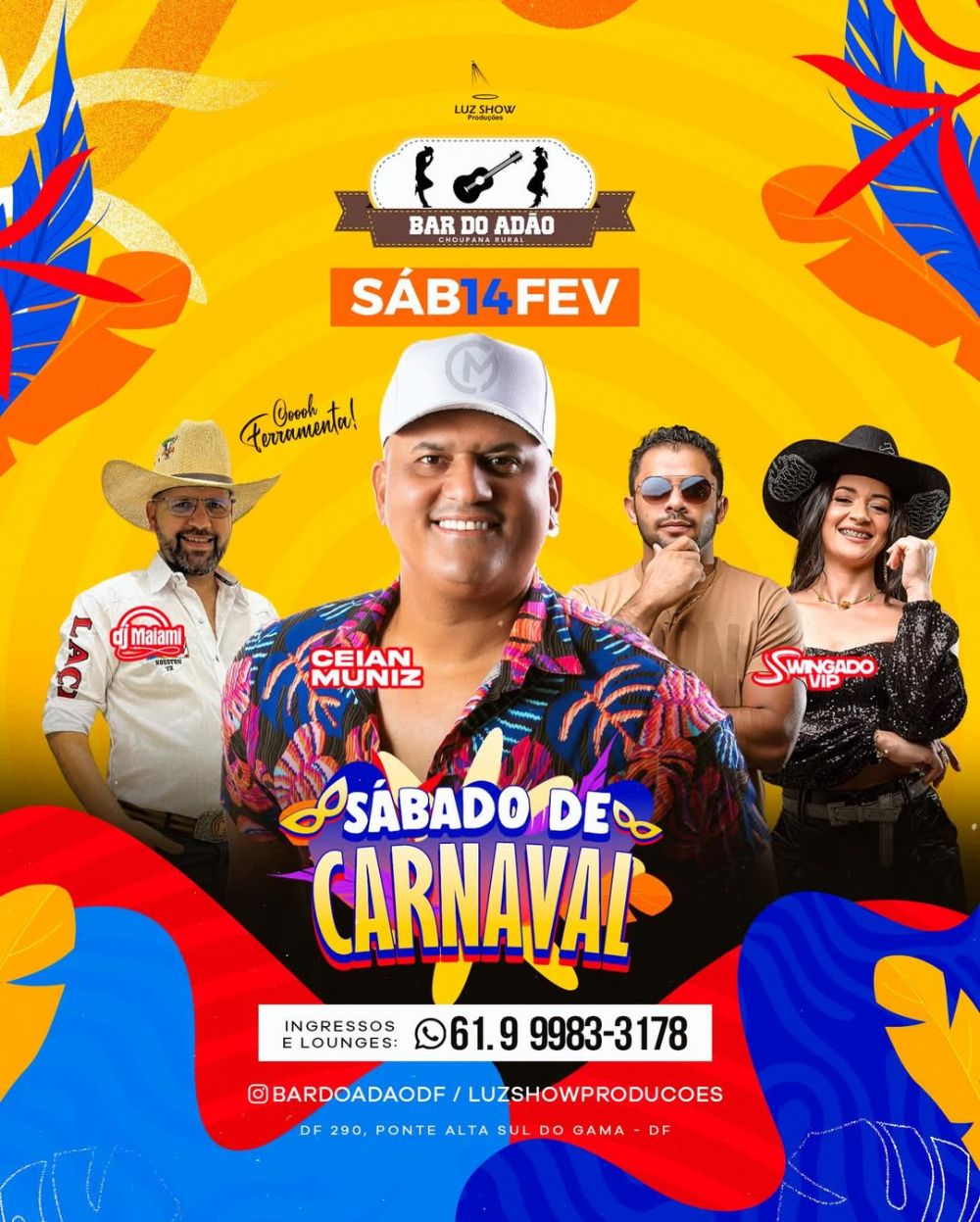 Sábado de Carnaval anima o Gama com música e clima festivo no Bar do Adão