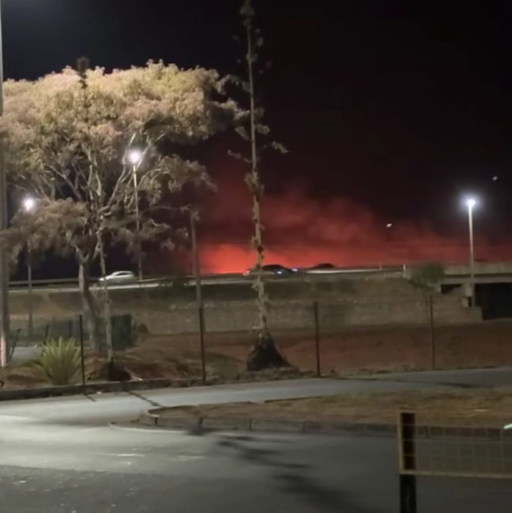 Incêndio na BR-040 provoca fumaça intensa e incomoda moradores de Santa Maria